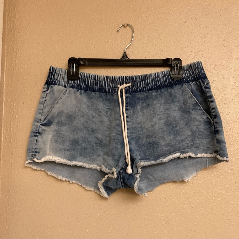 Vanilla Star Blue Jean Shorts Distressed Cut-Off Style